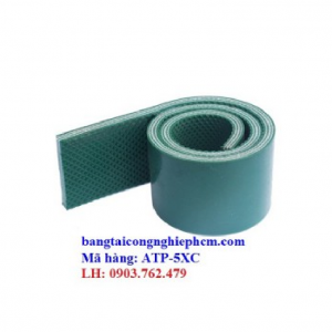 Băng tải PVC xanh 1 mặt láng 1 mặt caro, dày 5mm ( ATP - 5XC)